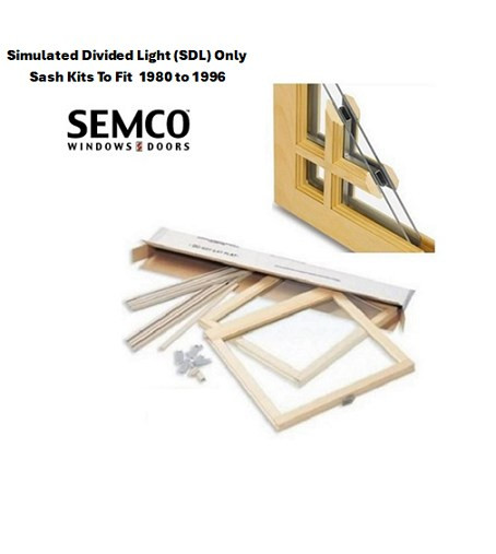 1980-1995 (SIMULATED DIVIDED LIGHT)Double Hung replacement sash kits to  fit old SEMCO "Compression Tilt"  Window manufactured from 1980 to  1996   
