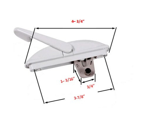 Almond Sash Lock  (LINK STYLE) reversible, Works with Left or Right hand casement
