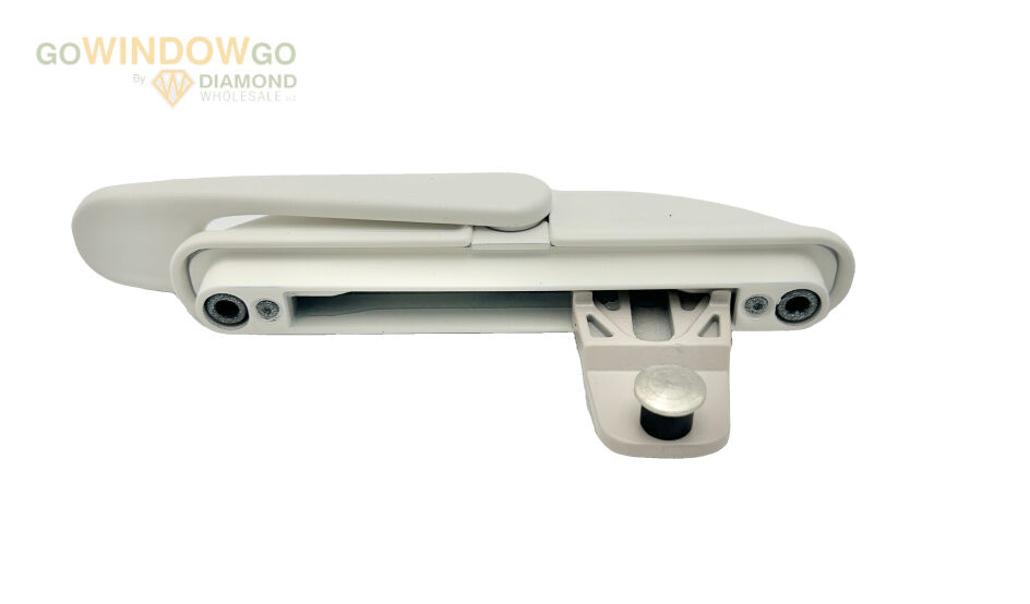  White Sash Lock  ( LINK STYLE) reversible, Works with Left or Right hand casement