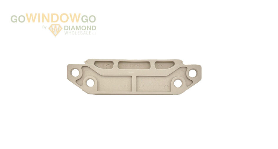 Vinyl casement sash lock keeper STYLE #1: (qty 3 per Kit)  reversible for left or right hand casements