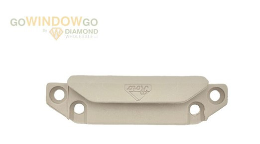 Vinyl casement sash lock keeper STYLE #1: (qty 3 per Kit)  reversible for left or right hand casements