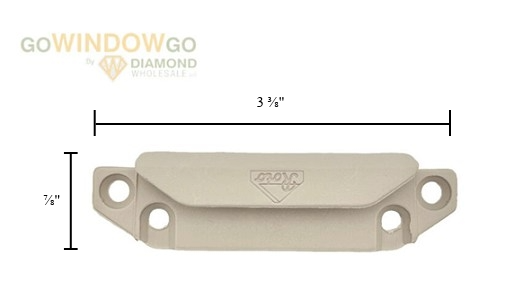 Vinyl casement sash lock keeper STYLE #1: (qty 3 per Kit)  reversible for left or right hand casements