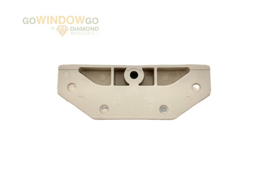 Vinyl casement sash lock keeper STYLE #2: (qty 3 per Kit)  reversible for left or right hand casements