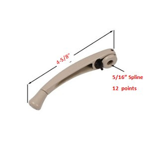 Rustic Umber Roto  Folding Crank Handle:  reversible for left or right hand casements