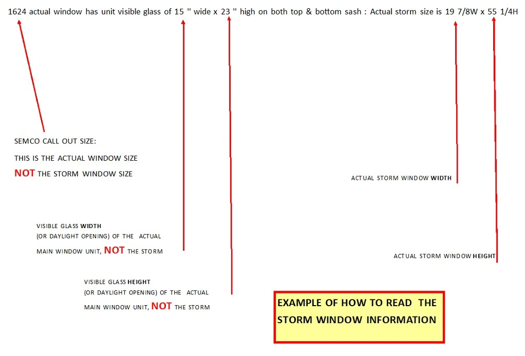 ROBERT KUBAS SPECIAL ORDER: Semco double hung replacement storm /screen combination  (Discount of $200.00 each after 5 or more purchased), You  can mix the sizes)
