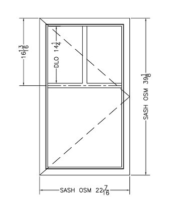 Drew Sciaulino CUSTOM SDL ( per picture) Replacement sash fits Semco Sequential sash locks 2005 to 2019: Center  Horizontal grille bar to be 16 13/16  down from top of sash  meassured from exterior ( Manufactured to order, no returns)