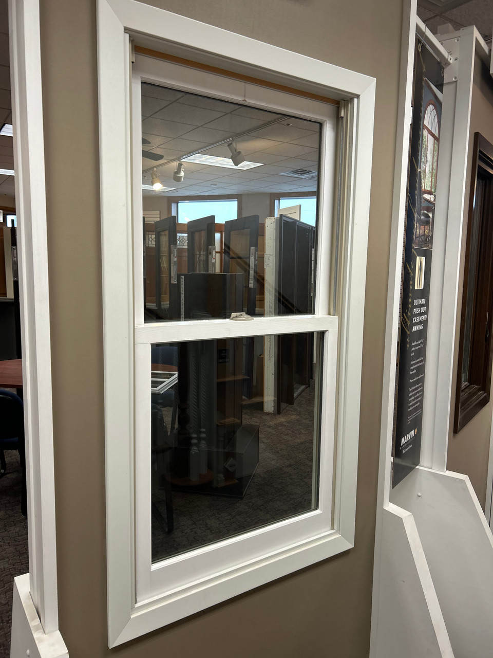 STEVENS : Custom cottage style  86F-15 white  Marvin jamb liners w/balances for compression tilt double hung 1980-1999  visible glass top sash 25.5 w x 25.5 h visible glass bottom sash 25.5 w x 37.5 h  24 HD bal top / 32 HD bal btm:  length 69''