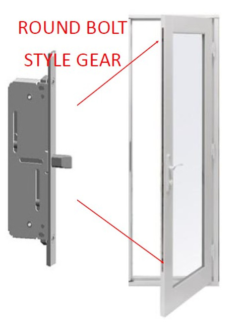Hoppe: Manual round bolt gear with extension included