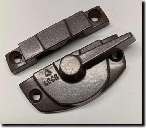 Sash lock (quantum) surface mount with keeper for over sized double hungs. 2004 to present