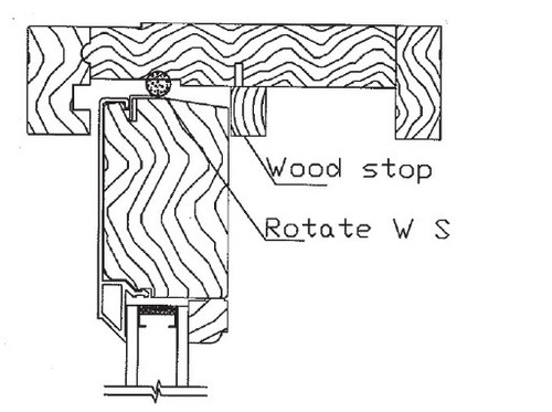 Lincoln wood parting stop only  with weatherstrip applied for current Lincoln replacement sash kits