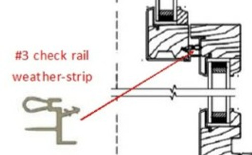 Windsor Pinnacle series double hung check rail weather strip only includes qty (4) 36'' pieces:   parts tan in color