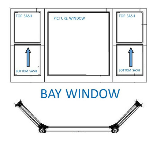 White tilt latch for Mears Park 45 degree Bay window (sold as each)