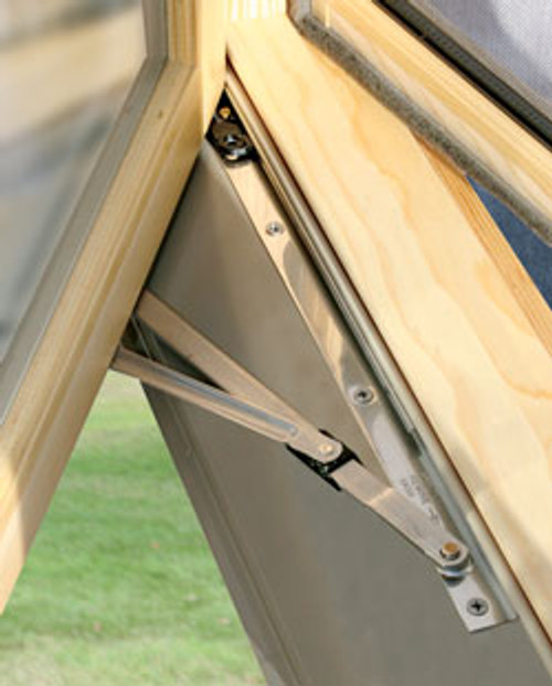 Lincoln Push out casement hinge KIT for 28'' glass width and wider for units manufactured 2007 to 2018: includes Pair of  hinges lcn# 794405 top and bottom hinge, lcn# 194445 LH 14'' track and lcn#194447 RH 14''track: