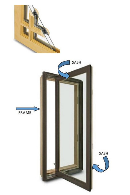 Shelter replacement sash (SIMULATED DIVIDED LIGHT ONLY)  with sash size listed below. Sash come prepped for surface mounted sash keepers.