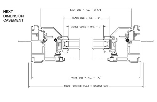Windsor Next Demension Vinyl casement replaclement sash only for standard sized 3066 righ hand unit ( sash will be the current 2014 series)