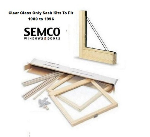 1980-1995 (CLEAR GLASS ONLY) Double Hung replacement sash kits to  fit old SEMCO "Compression Tilt"  Window manufactured from 1980 to  1996   