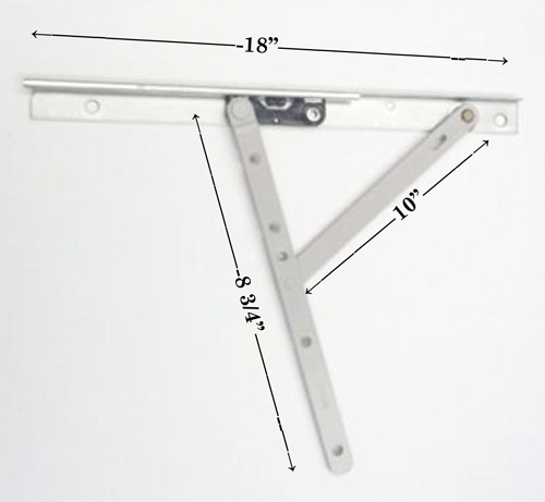 18'' Awning hinge arms & tracks 2177100,2177093, 2177086, 2177079