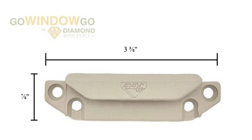 Vinyl casement sash lock keeper STYLE #1: (qty 3 per Kit)  reversible for left or right hand casements