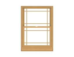 Frontline Full Surround DOUBLE HUNG grilles PRAIRIE STYLE