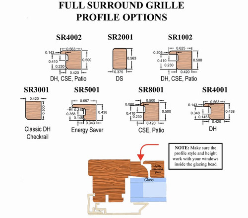 Frontline Full Surround AWNING grilles PRAIRIE STYLE