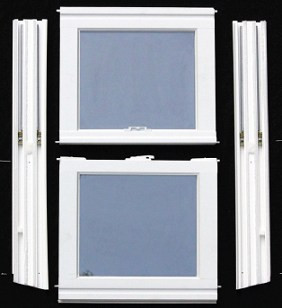 CPVC CELLULAR SASH Replacement double hung sash kit to fit "WINDSOR SERIES" old compression balance system