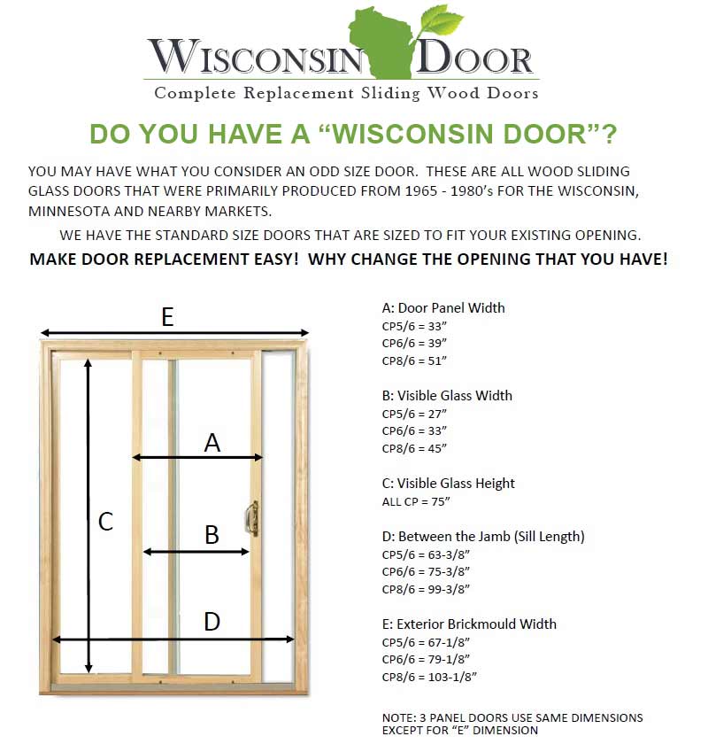 2-PANEL 6'9'' ROUGH OPENING HEIGHT (FRENCH STYLE) SLIDING DOOR