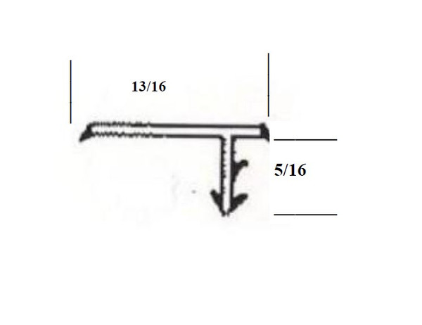 55-190 6' Acorn Snap-In Vinyl Glazing Bead 