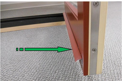 Lincoln swing door bottom rail drip edge 37'' piece - GoWindowGo