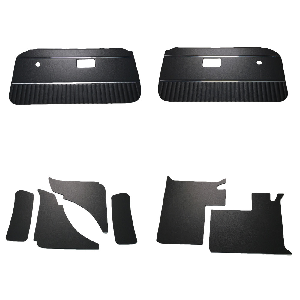 Interior Panel Kit Black 70 to 76 MGB-GT Deluxe 8-pc - British