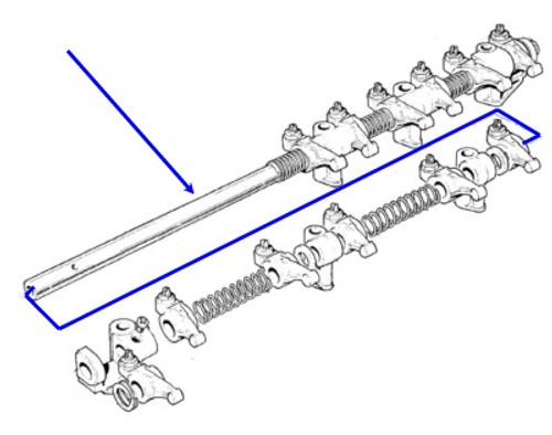 Rockershaft TR250 TR6, GT6