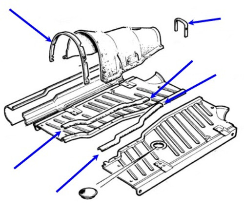 Transmission Tunnel Seal Kit TR4 to TR6