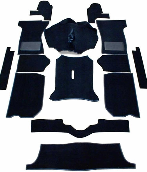 spitfire フロアマット Carpet Set Deluxe Black Spitfire - British Parts Northwest