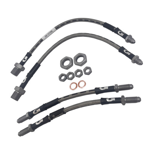 Brake Hose Set HD Braided Stainless Mini 59 to 2000