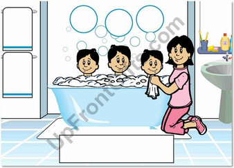 Bath Time Mom 3 Boys