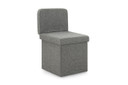 Honeypot Furniture Aiyana Foldable Storage Ottoman with Backrest Grey 