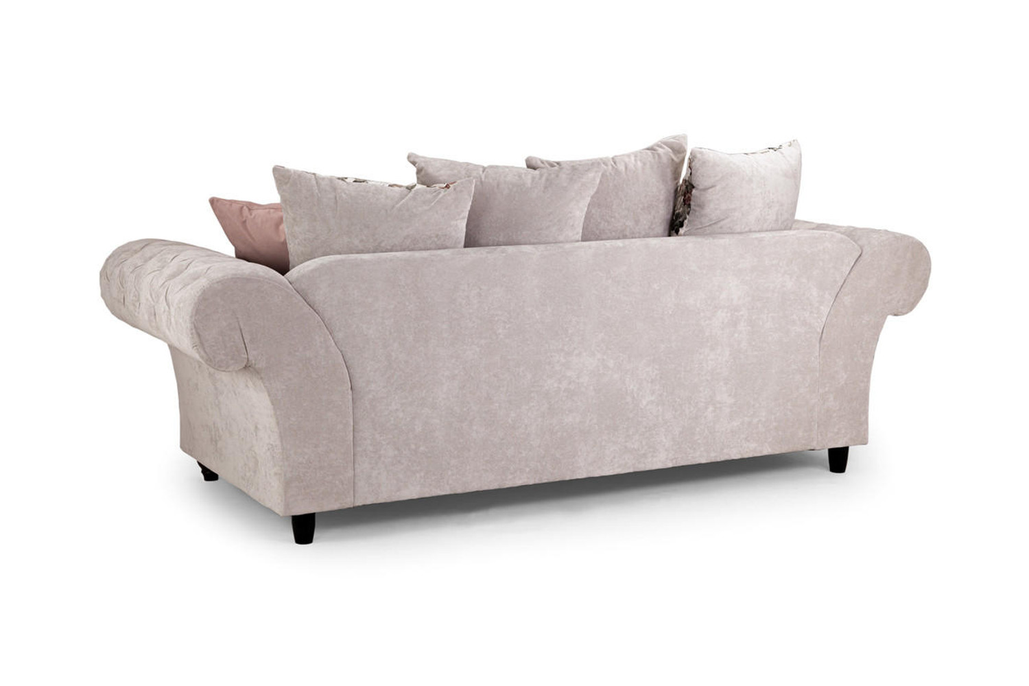  Roma Chesterfield Sofa Beige 3 Seater 