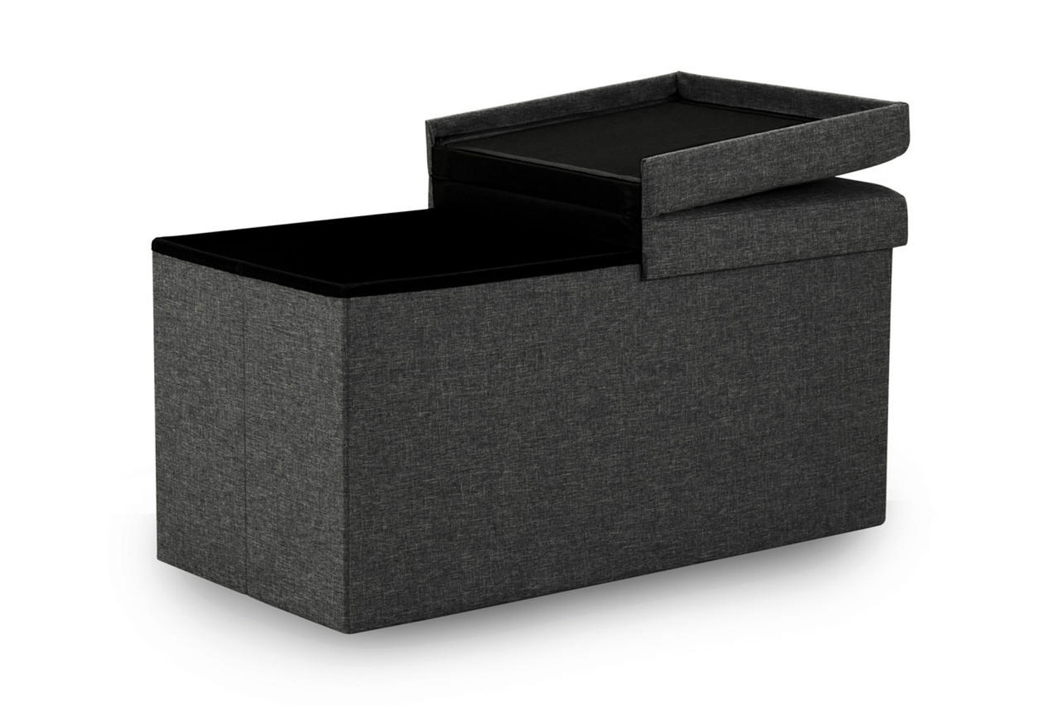 Honeypot Furniture Aero Foldable Storage Bench Dark Grey 