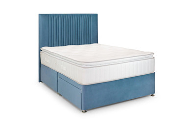 Honeypot Furniture Bea 2 Drawer Bed King Plush Teal 2 Drawers 