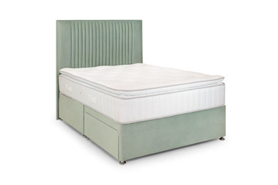 Honeypot Furniture Bea 2 Drawer Bed King Plush Sage 2 Drawers 