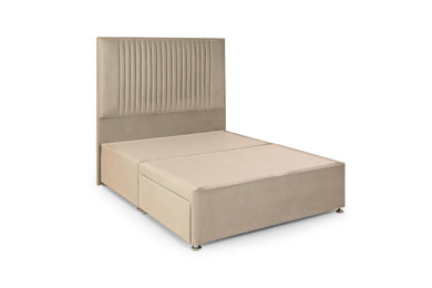 Honeypot Furniture Bea 2 Drawer Bed Super King Plush Stone 2 Drawers 