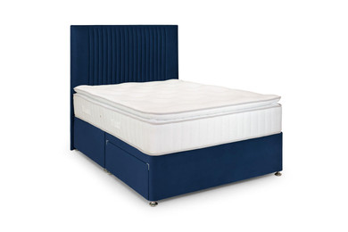 Honeypot Furniture Bea 2 Drawer Bed Super King Plush Navy 2 Drawers 