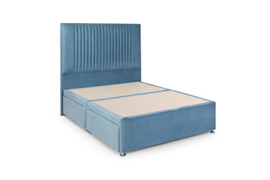 Honeypot Furniture Bea 4 Drawer Bed Double Plush Teal 4 Drawers 