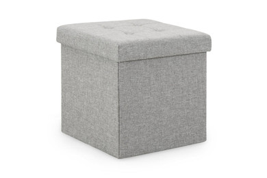 Honeypot Furniture Azura Foldable Storage Ottoman Box Light Grey 