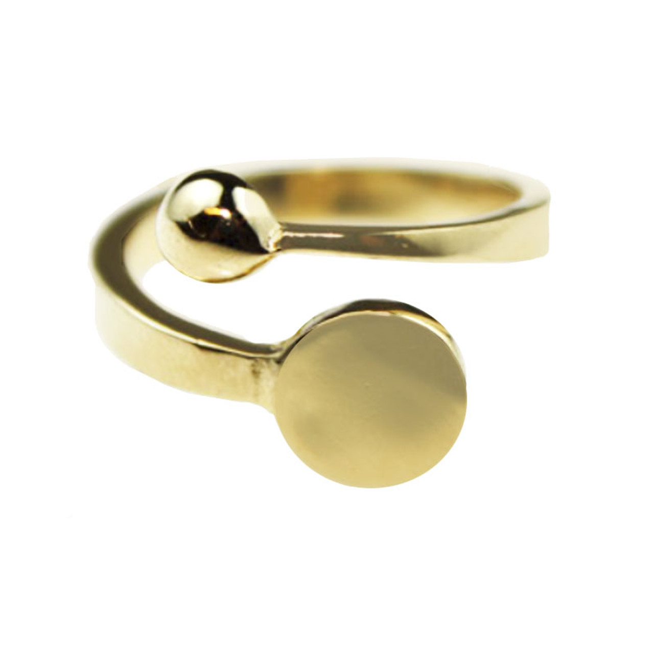 12 Gold and Silver Plated Adjustable Ring Blanks with 10mm Pad