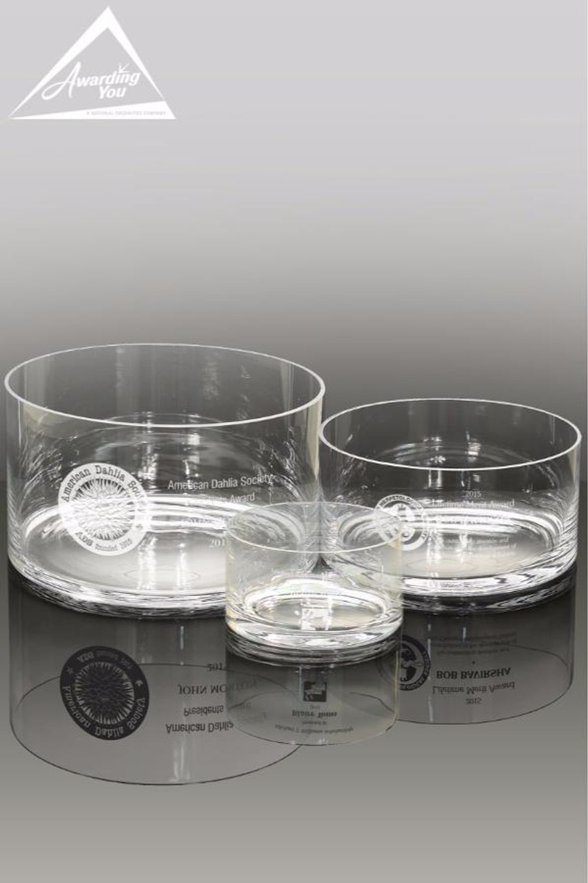 Gibson Hand Blown Crystal Bowl 5 5 Diameter Engraved Vases