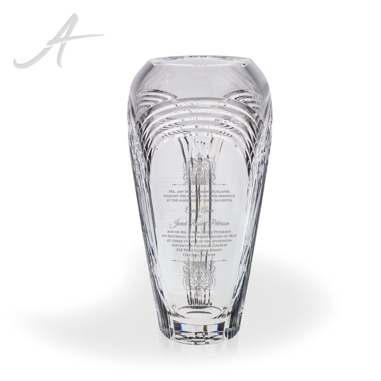 Lillian Grand Cut Crystal Vase Award