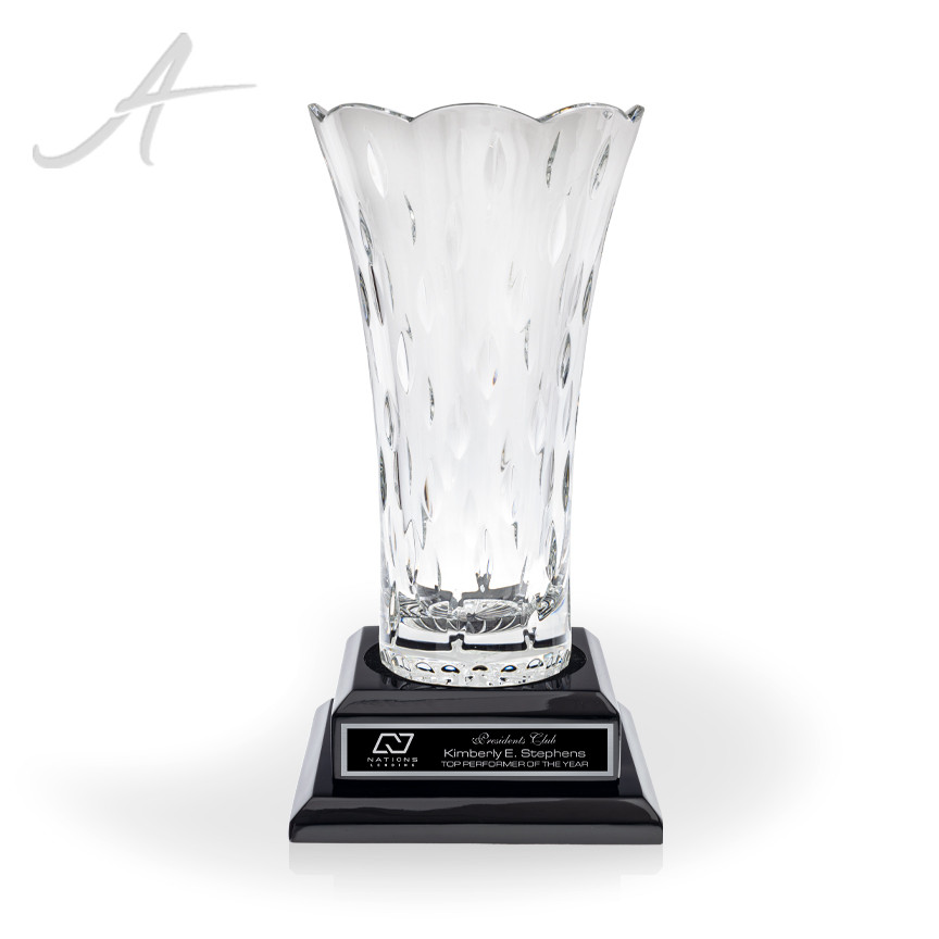 Aldona Crystal Vase Award on Base Vases and Bowls Awarding You