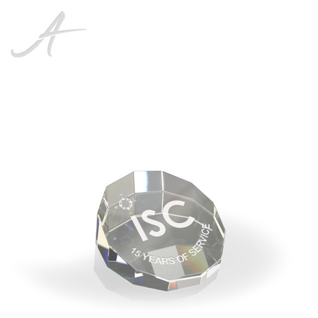 Decagon Crystal Paperweight