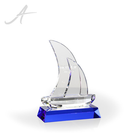 Sailing Into Success Optic Crystal Sailboat