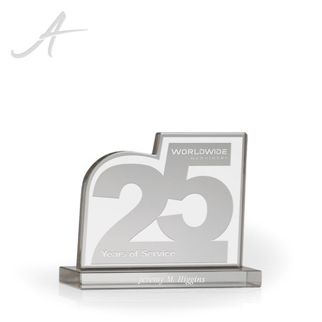 Distance 25 Year Glass Award Front